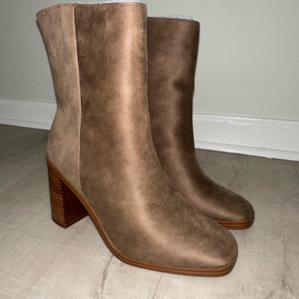 Dolce Vita Tan Suede Heeled Boots
